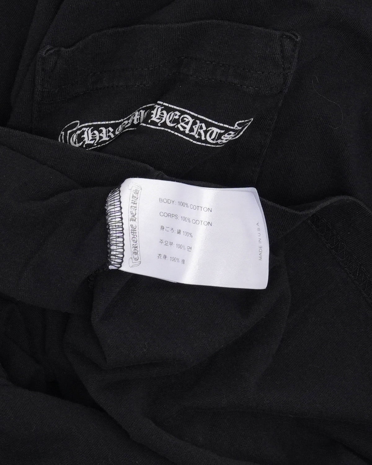 Scroll Logo Plus Cross Long Sleeve Pocket T-Shirt