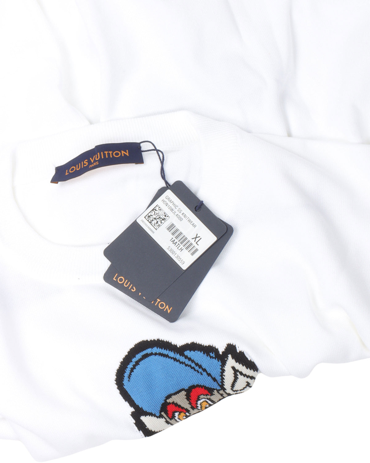 Intarsia Graphic Short Sleeved Knitwear
