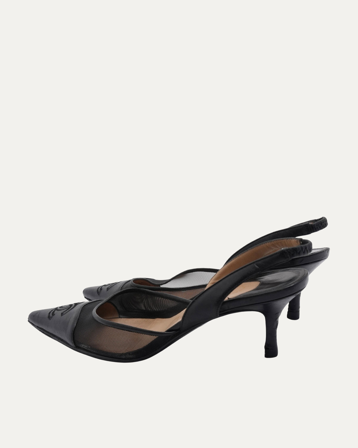 Mesh Logo Heels
