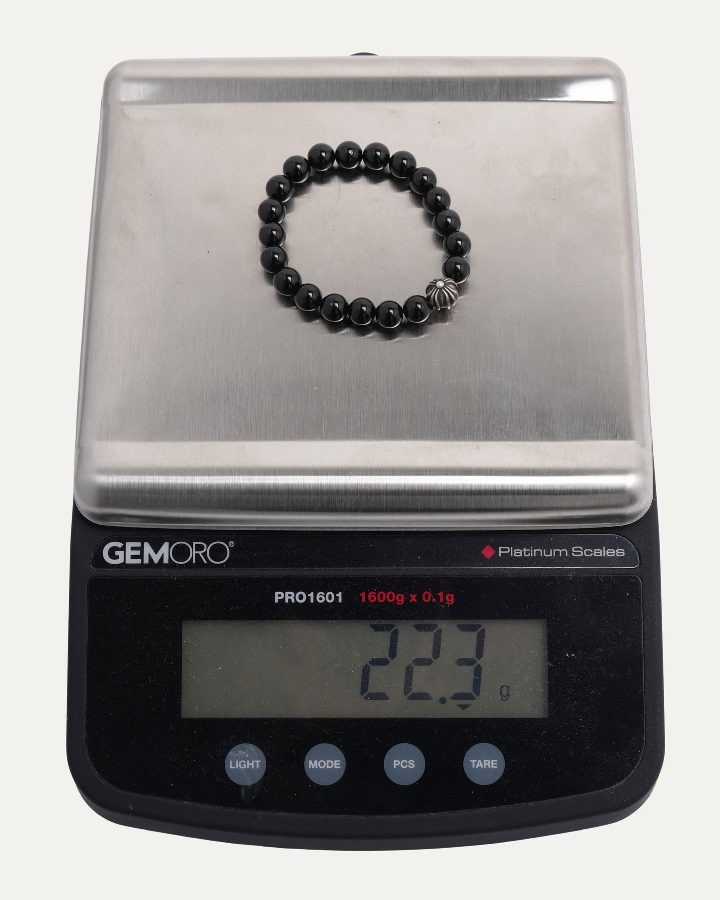 8mm Onyx Plus Ball Bead Bracelet