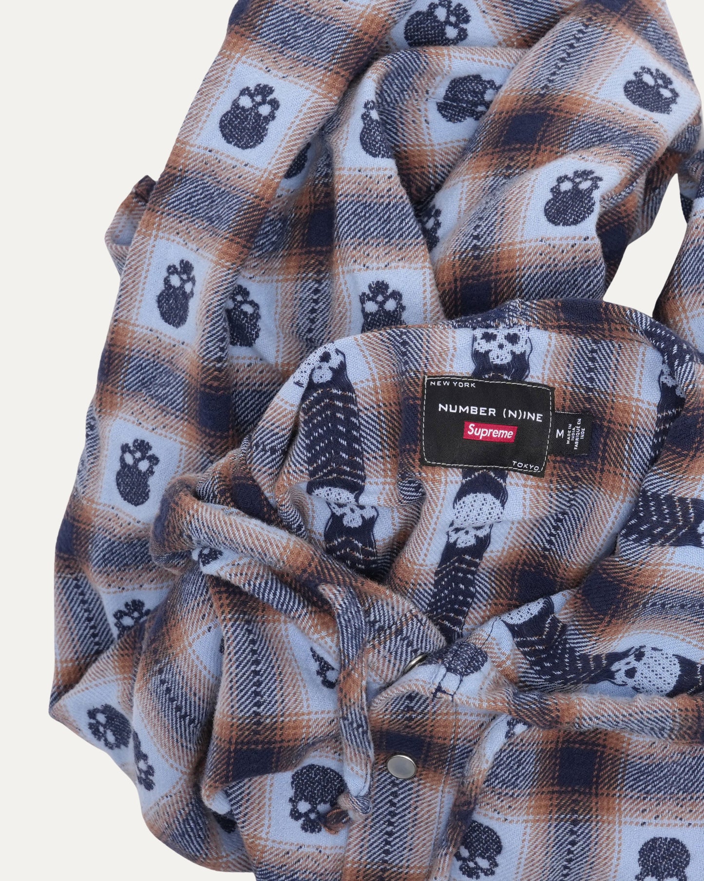 Number (N)Ine Hooded Flannel Shirt