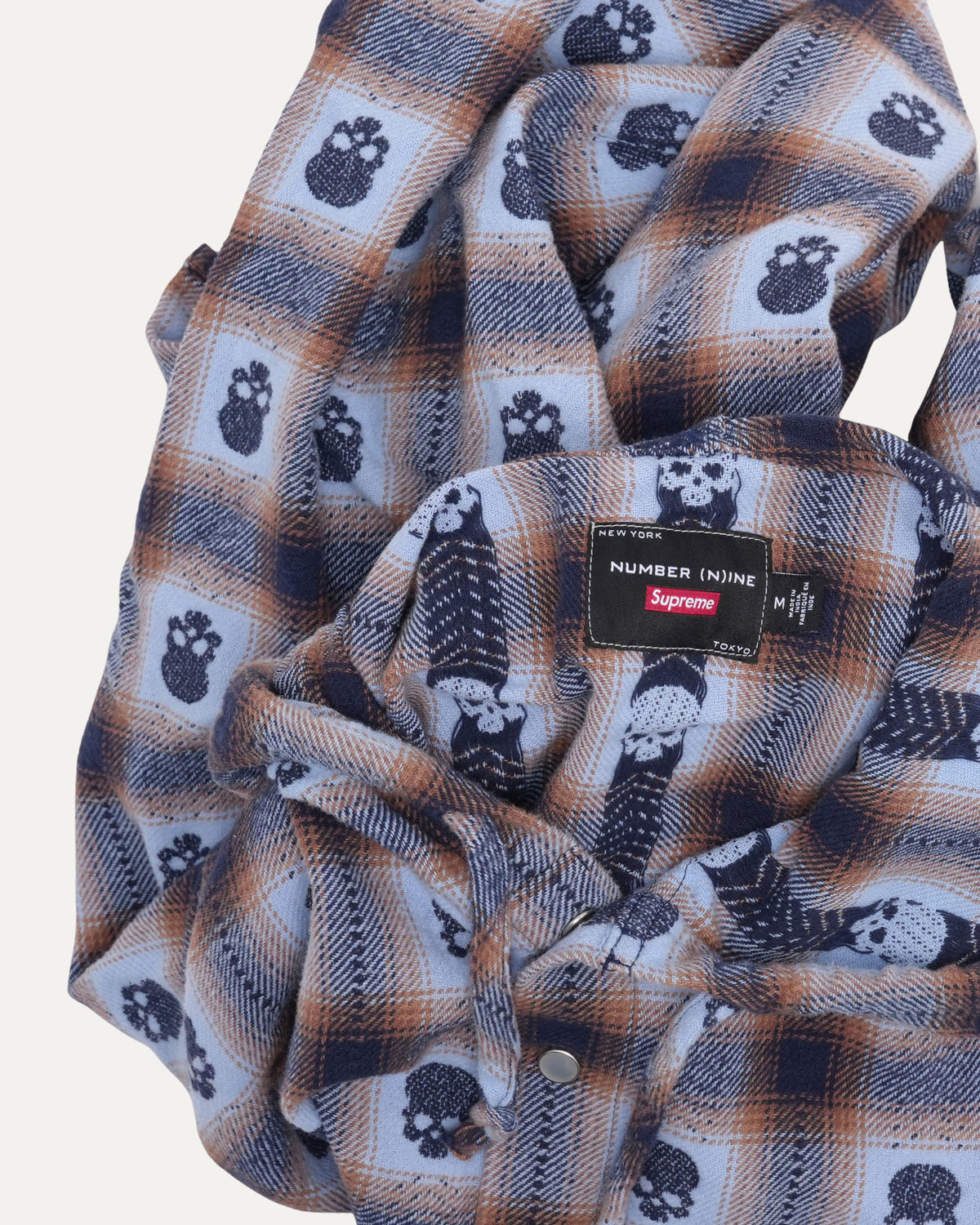 Number (N)Ine Hooded Flannel Shirt