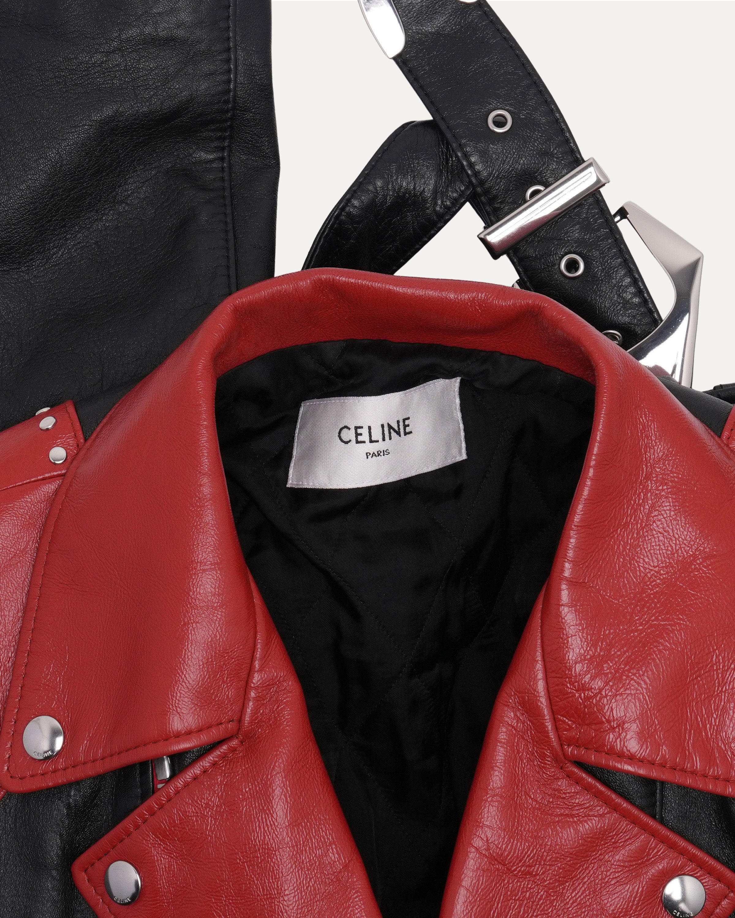 Celine Loose Fit Studded Leather Jacket – Justin Reed