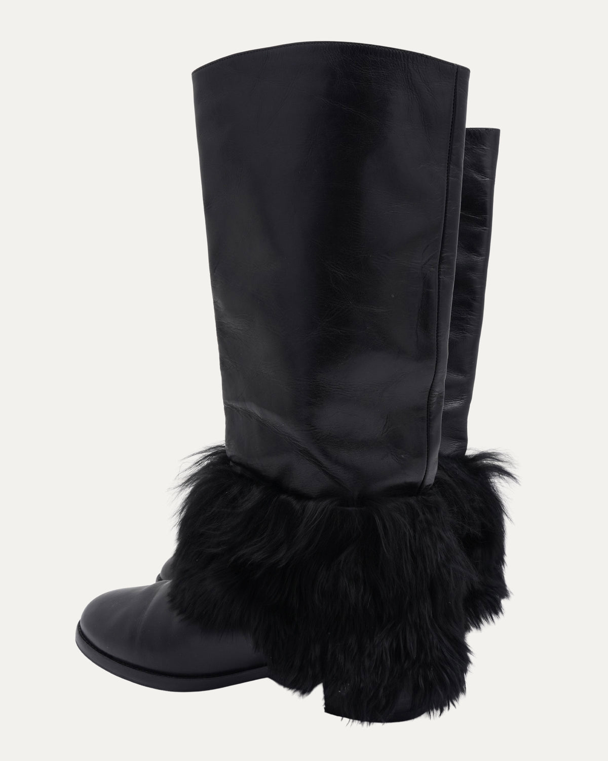 Leather and Shearling Boots