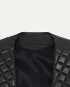 Women's Quilted Leather Vest