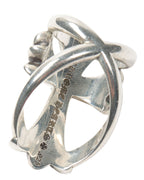 Emerald Infinity Cross Ring