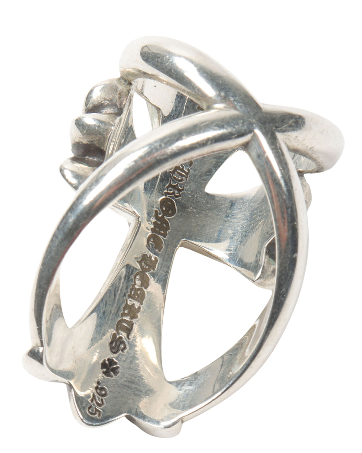 Emerald Infinity Cross Ring