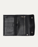 Leather Snap Wave Wallet