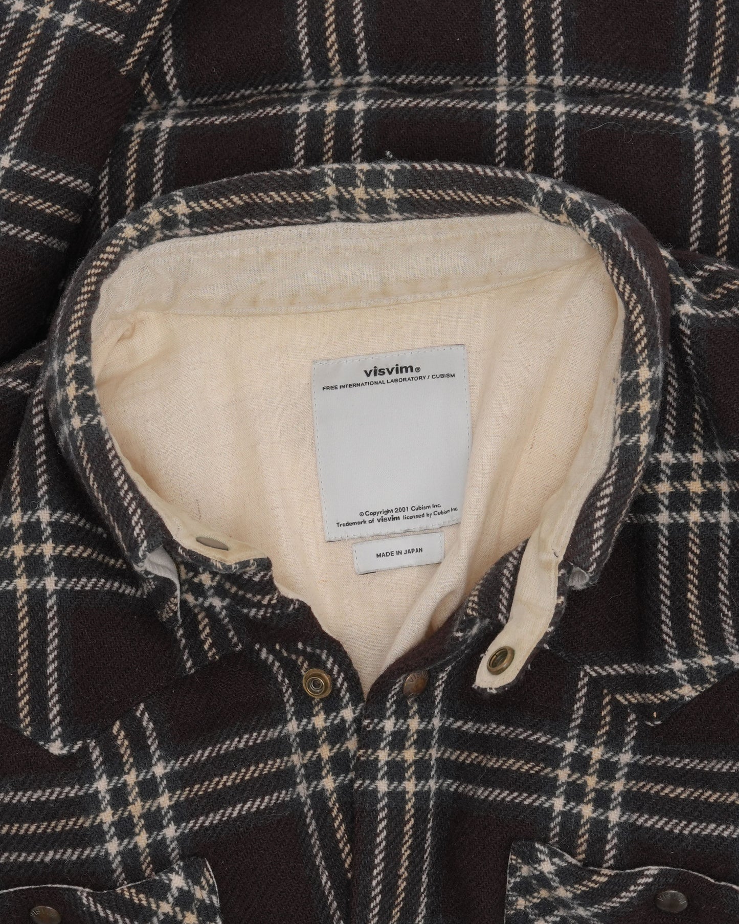 Wool Kerchief Down Shirt Jacket