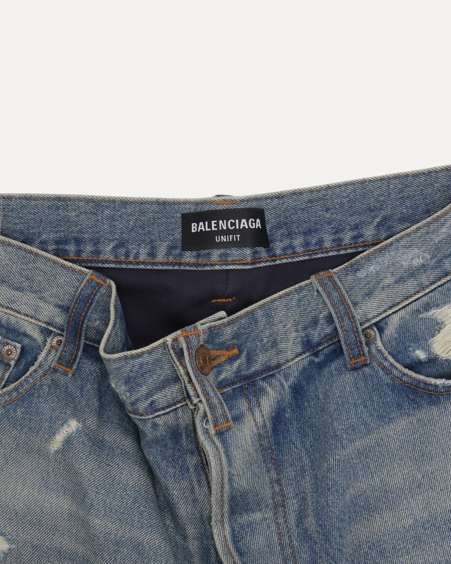 Afterworld Distressed Layered Baggy Jeans