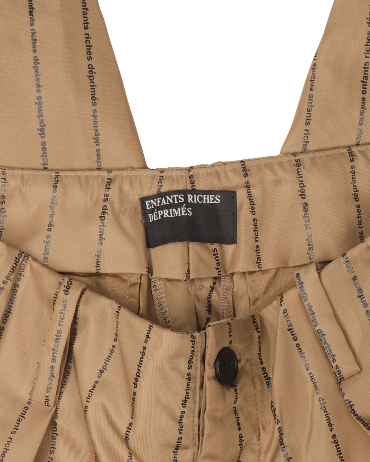 Nylon Pinstripe Logo Pants