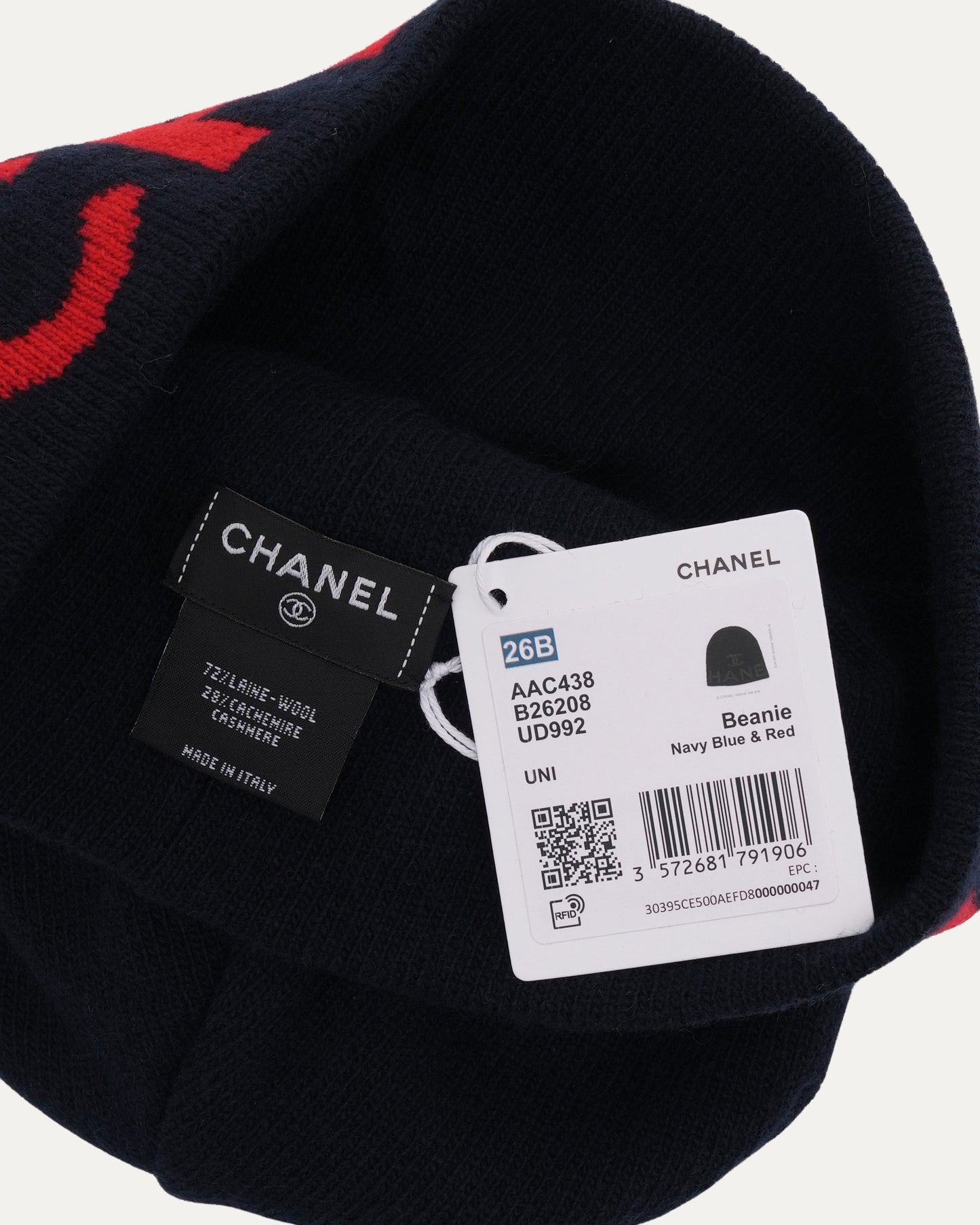 Cashmere-Wool Blend CC Knit Beanie