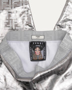 Silver Metallic Monogram Pants