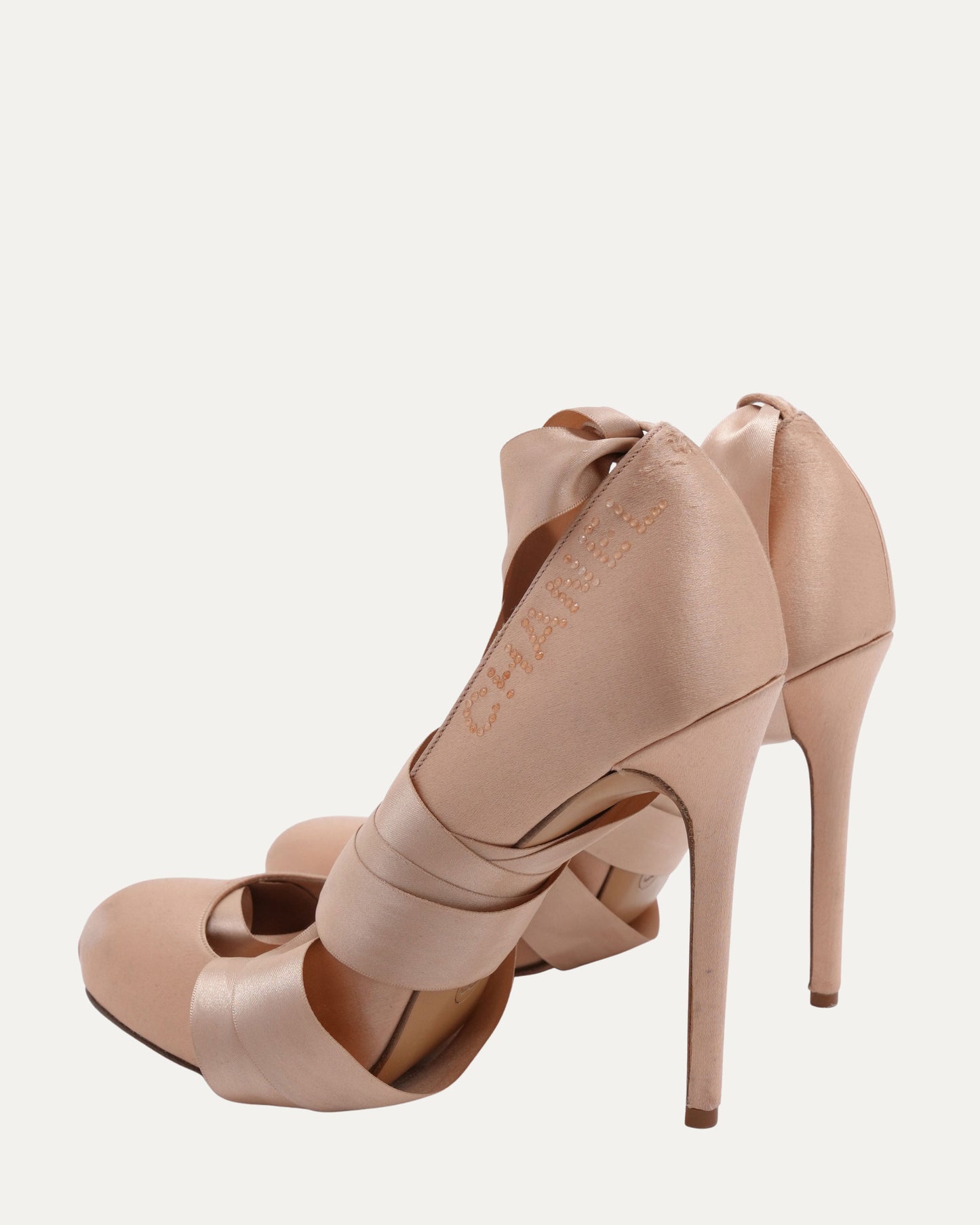 c. 2002 Satin Ballerina Wrap Heels