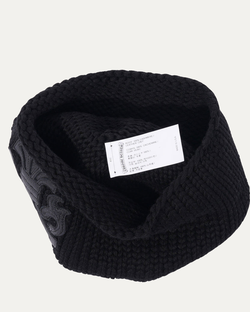 Fleur Patch Cashmere Beanie