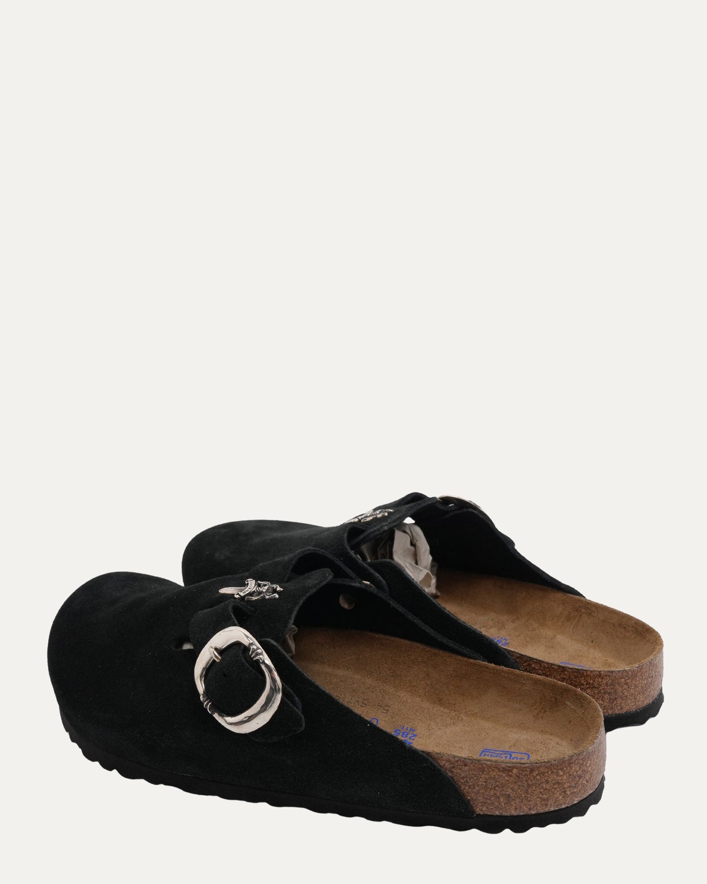 Dagger Embellished Birkenstock Boston Suede Mule