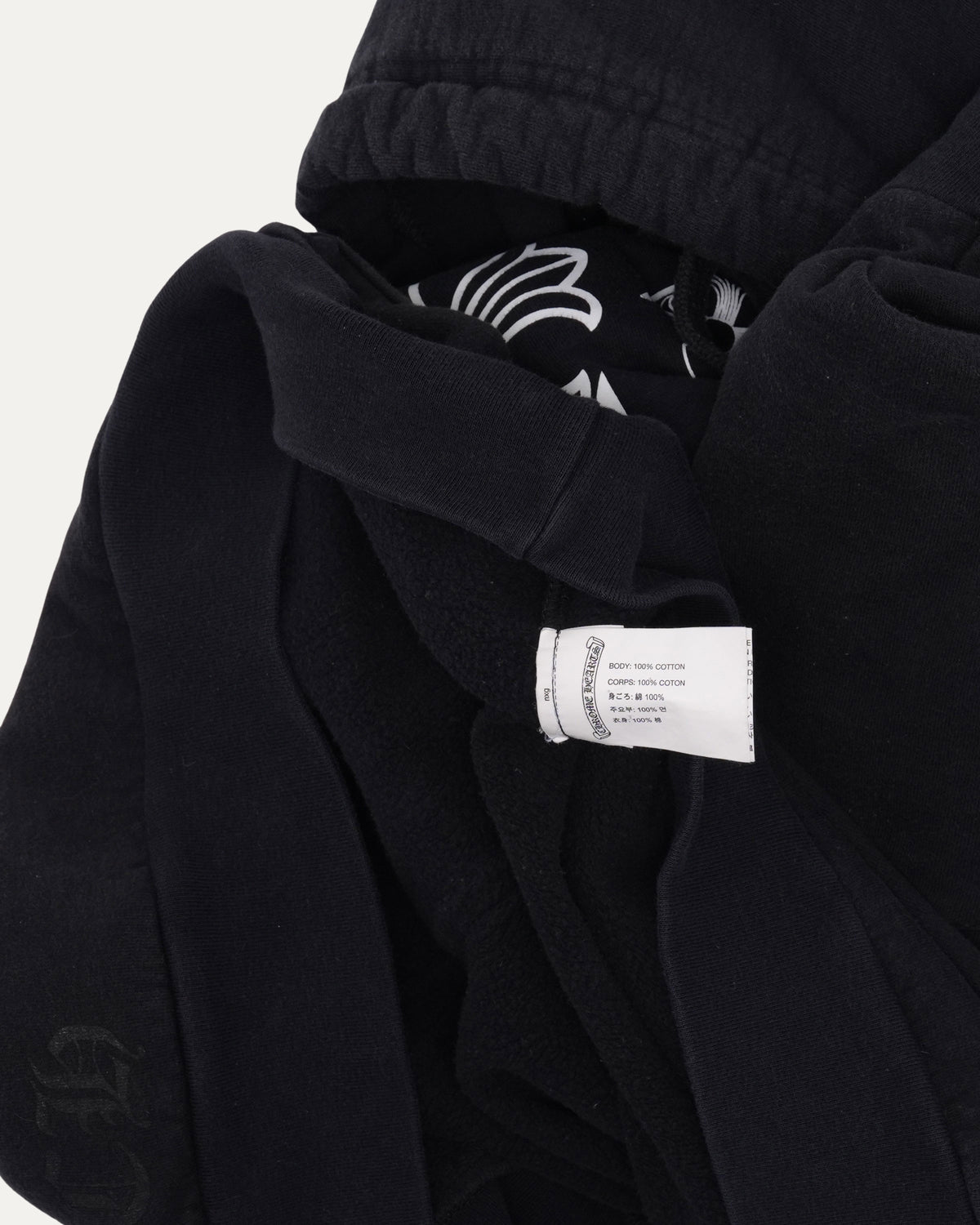 Stencil Sleeve Horseshoe Logo Hoodie