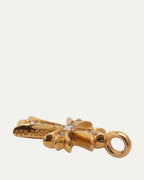 Gold Diamond Tiny Fat Pendant