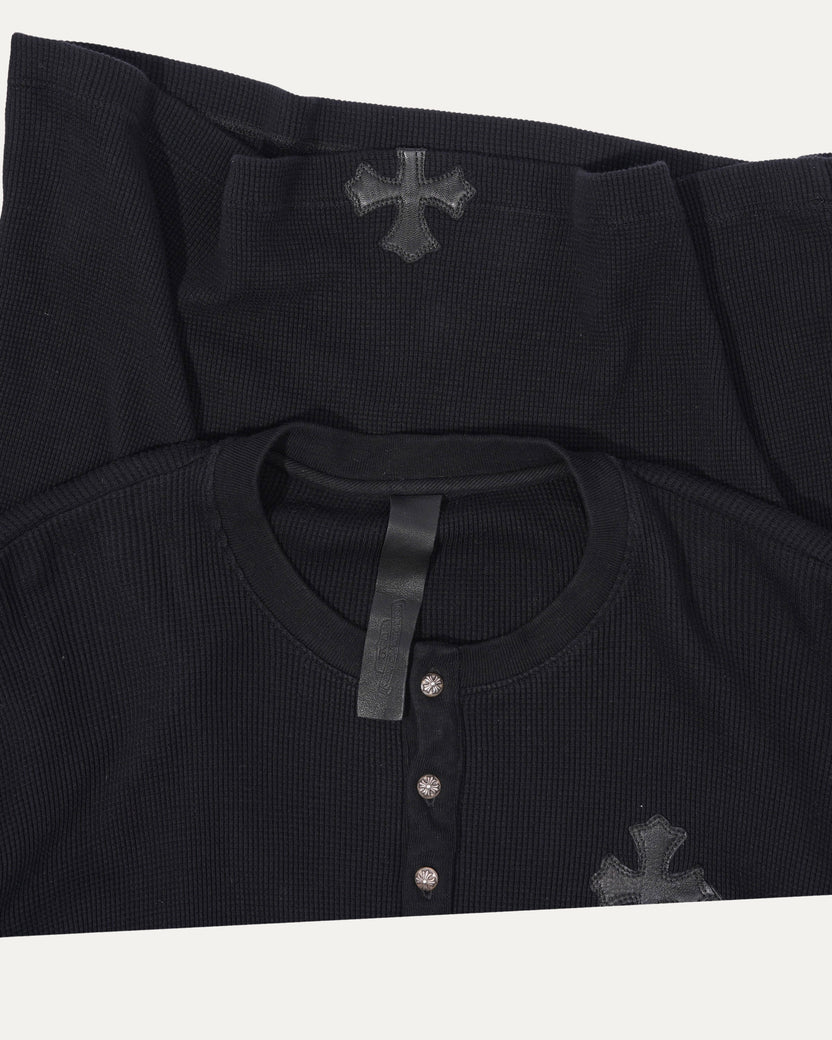 Cross Patch Thermal Henley Shirt