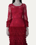 Ruffle Lace Gown