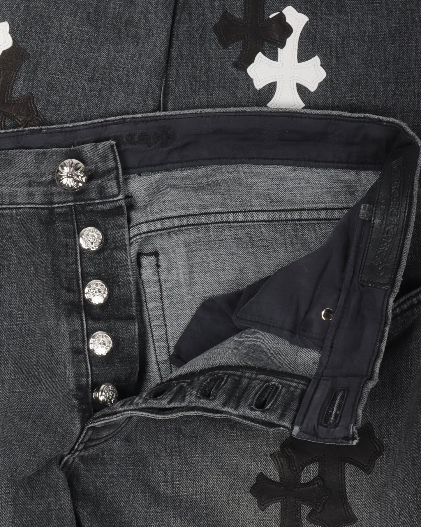 Fleur Knee Cross Patch Jeans