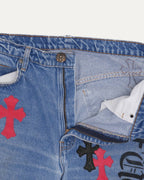 Levi's 505 Cross Patch Stencil Jeans
