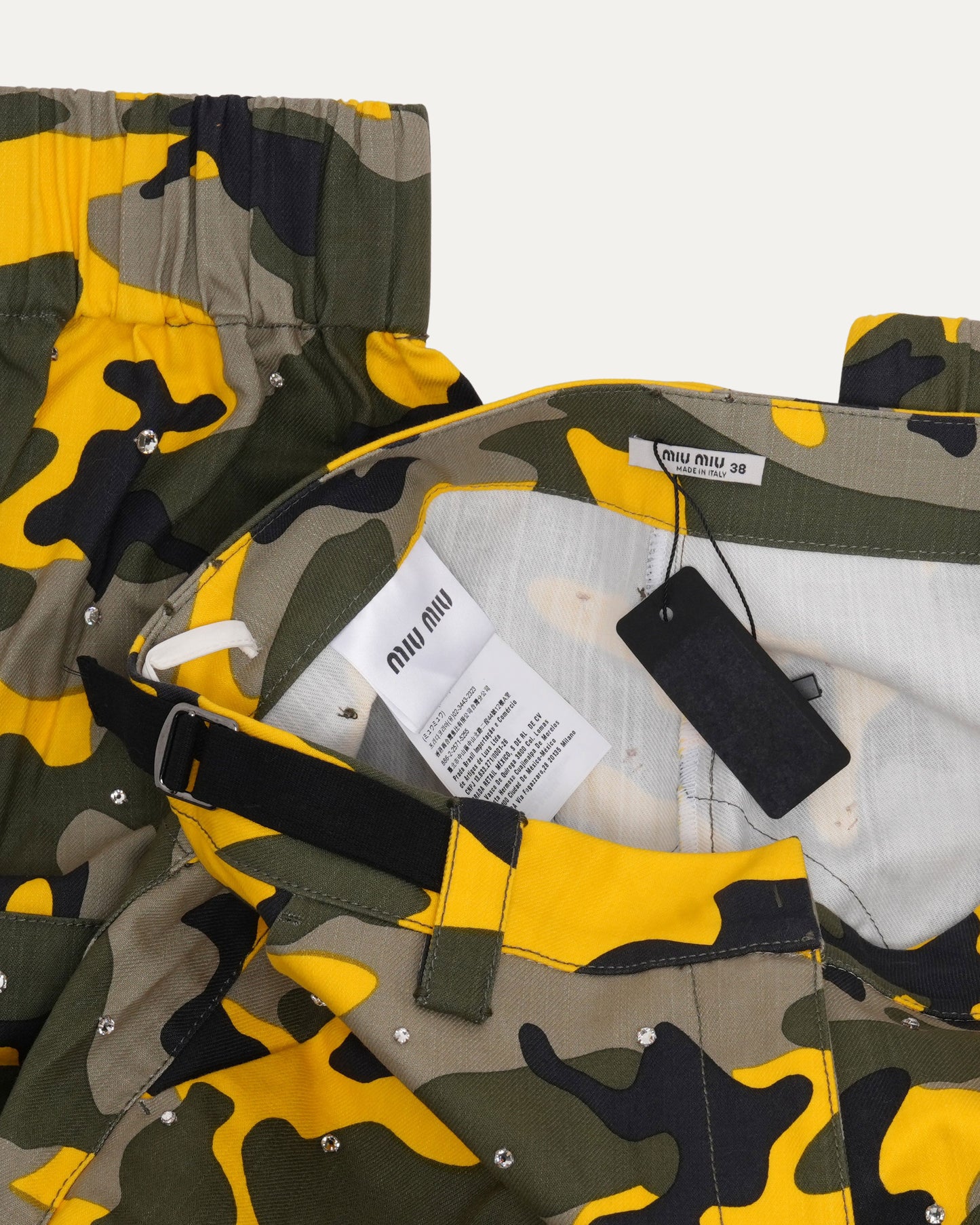 Rhinestone Camouflage Cargo Pants