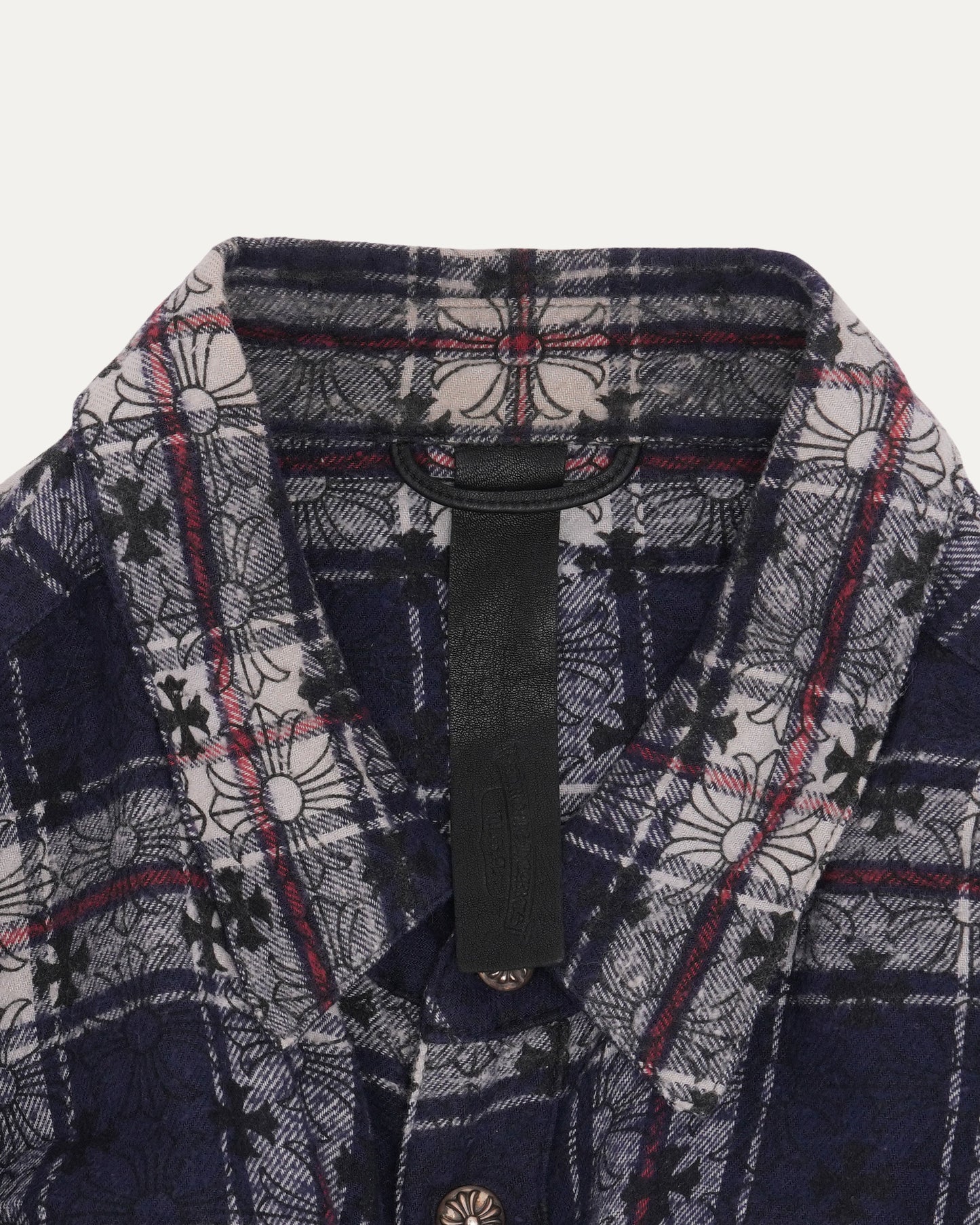 Cross Patch Monogram Loose Ends Flannel Shirt