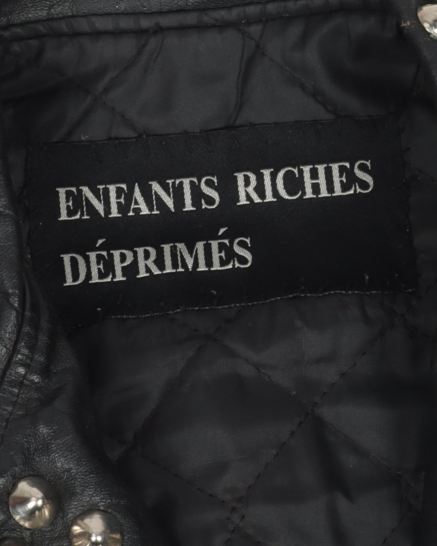 Spiked & Painted Leather Jacket
