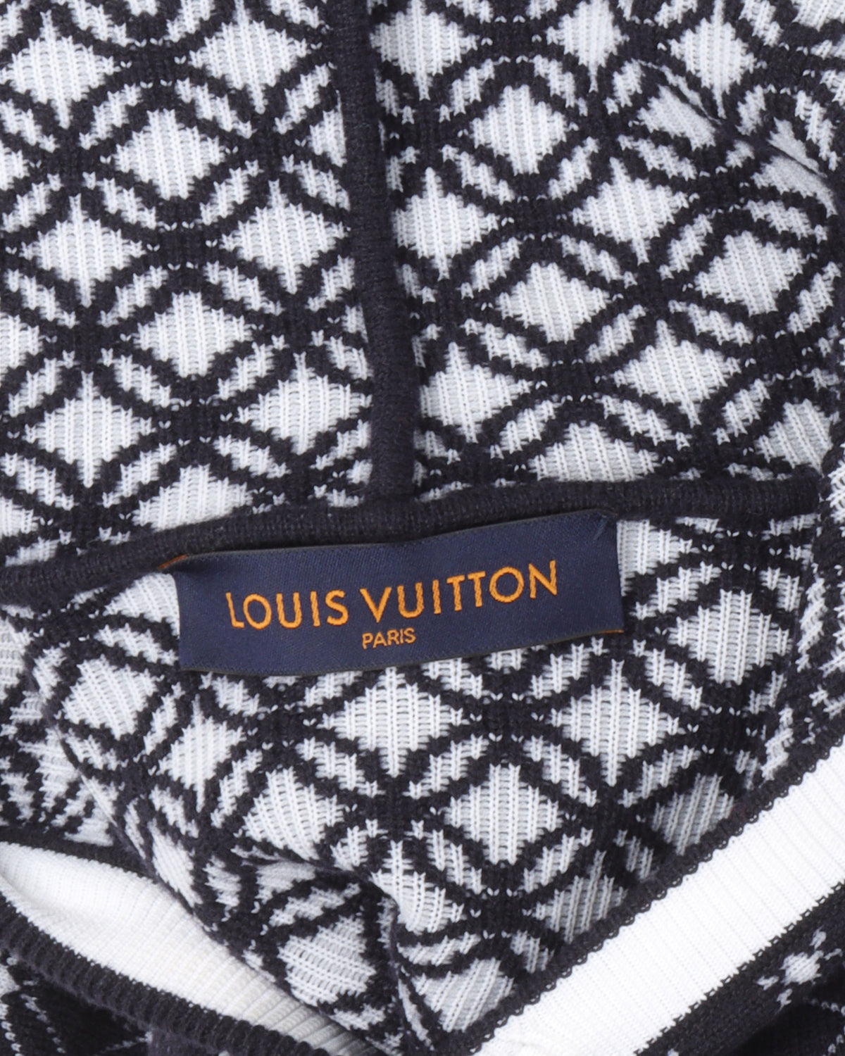 Patterned Knit Hoodie