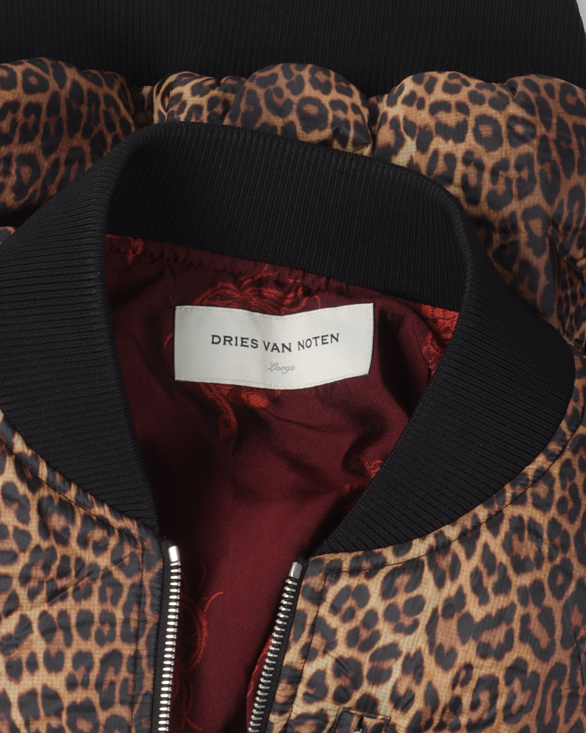 Leopard Print Satin Jacket