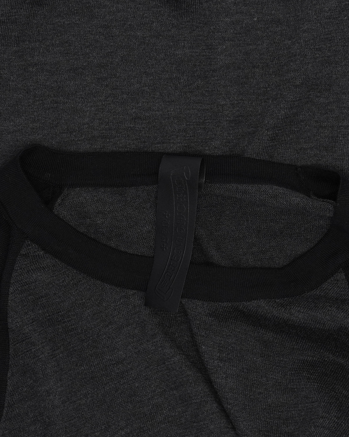 Silk Blend Cross Patch Long Sleeve Raglan T-Shirt