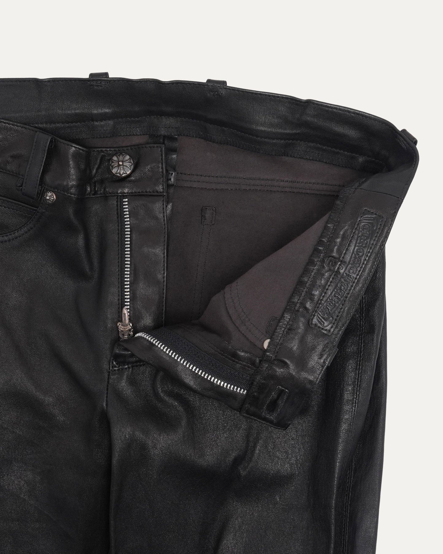 Fleur Knee Leather Pants