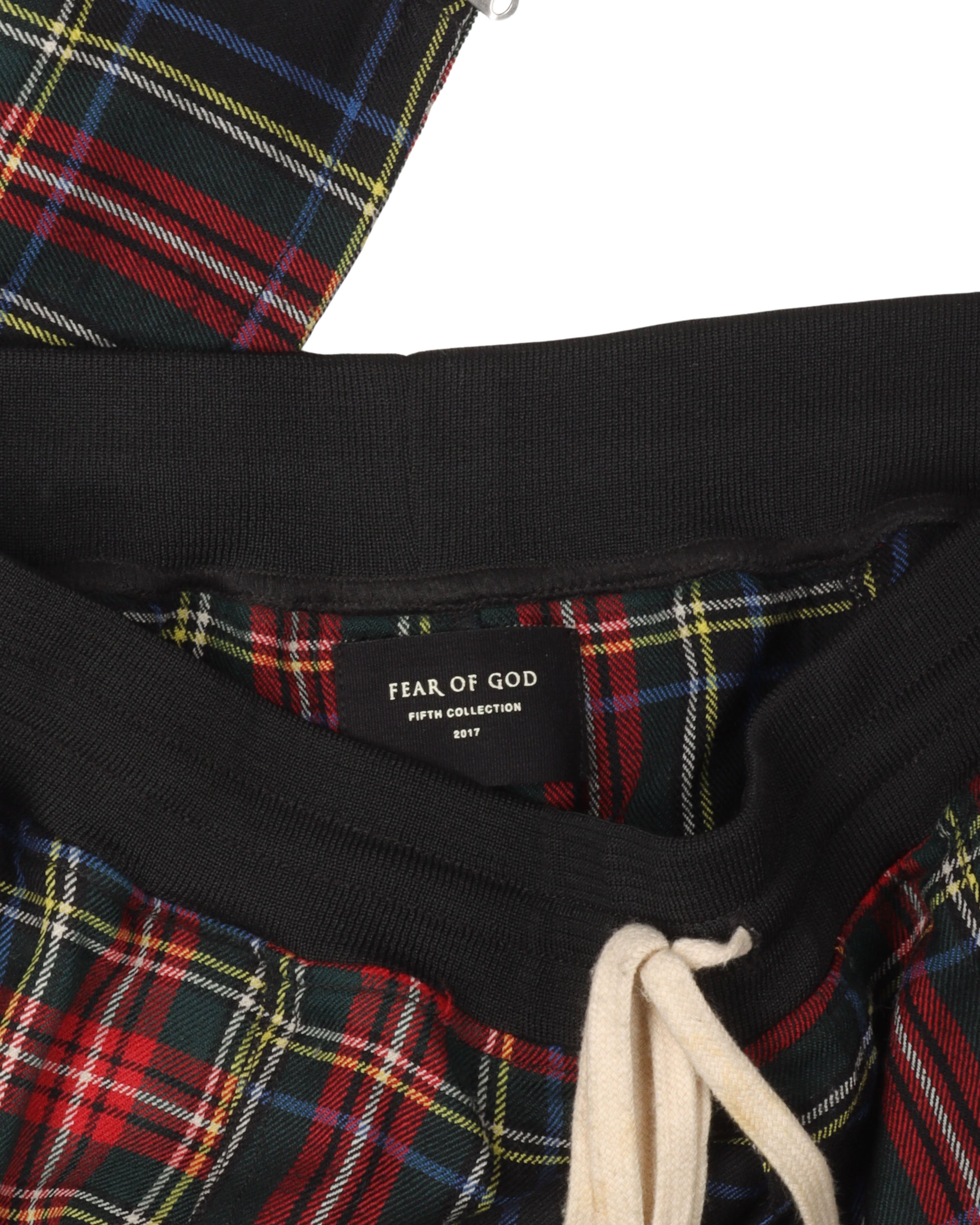 Fifth Collection Side Stripe Tartan Drawstring Pants