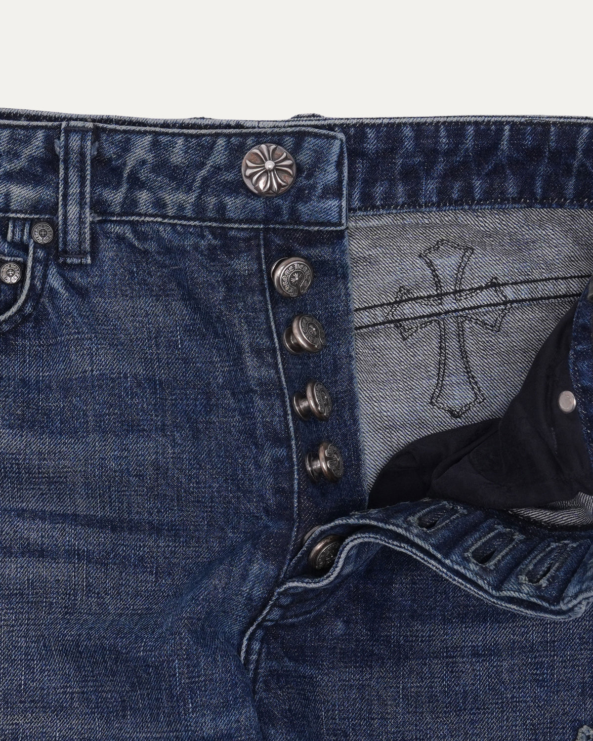 Denim Cross Patch Jeans