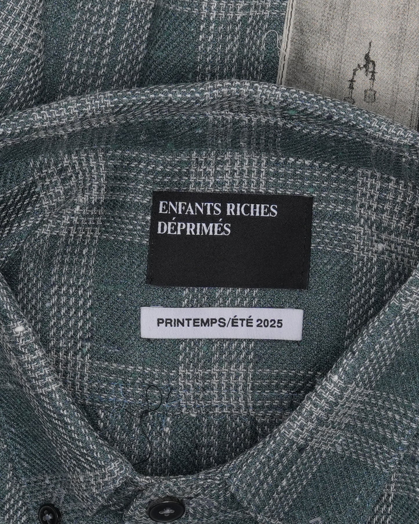 Wool-Silk Blend Assemblage Flannel Shirt