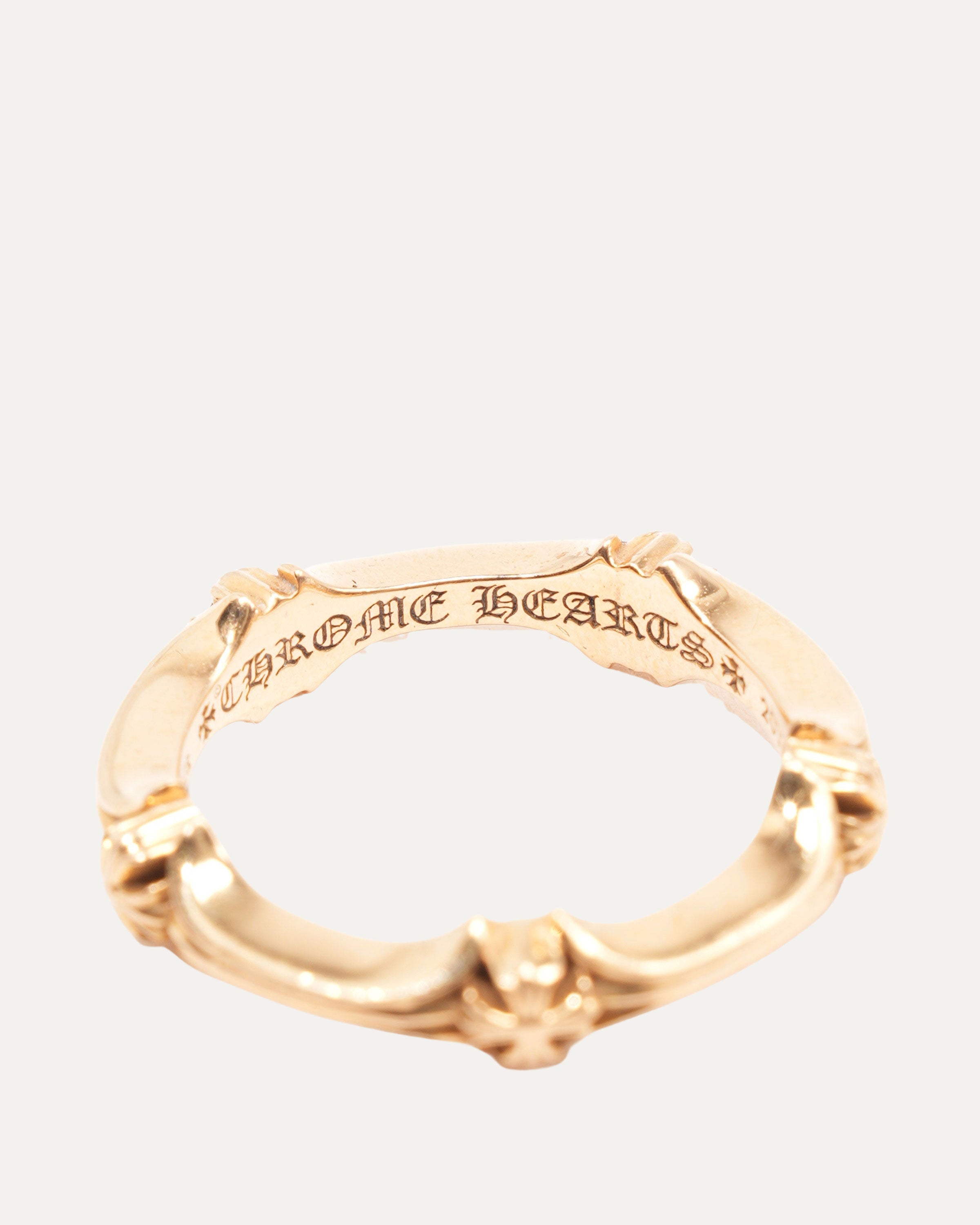 22K Gold Plus Cross and Bone Ring