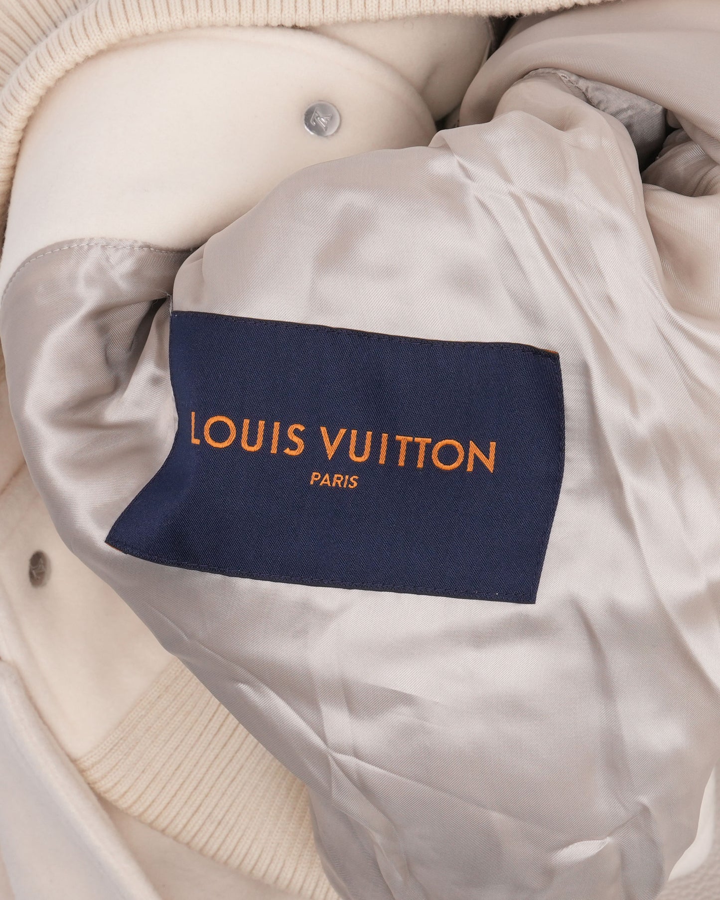 Multi-Patches Mixed Leather Varsity Blouson