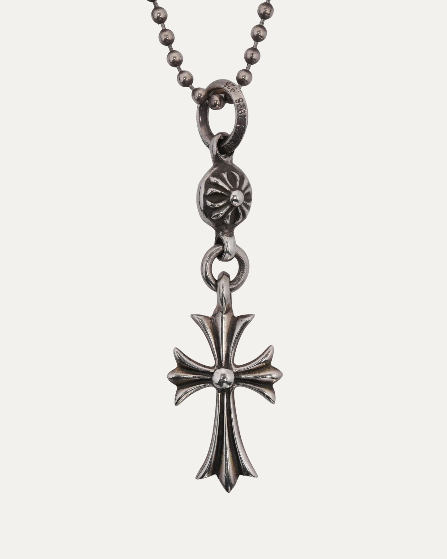 Small Cross and Plus Ball Pendant with Ball Chain