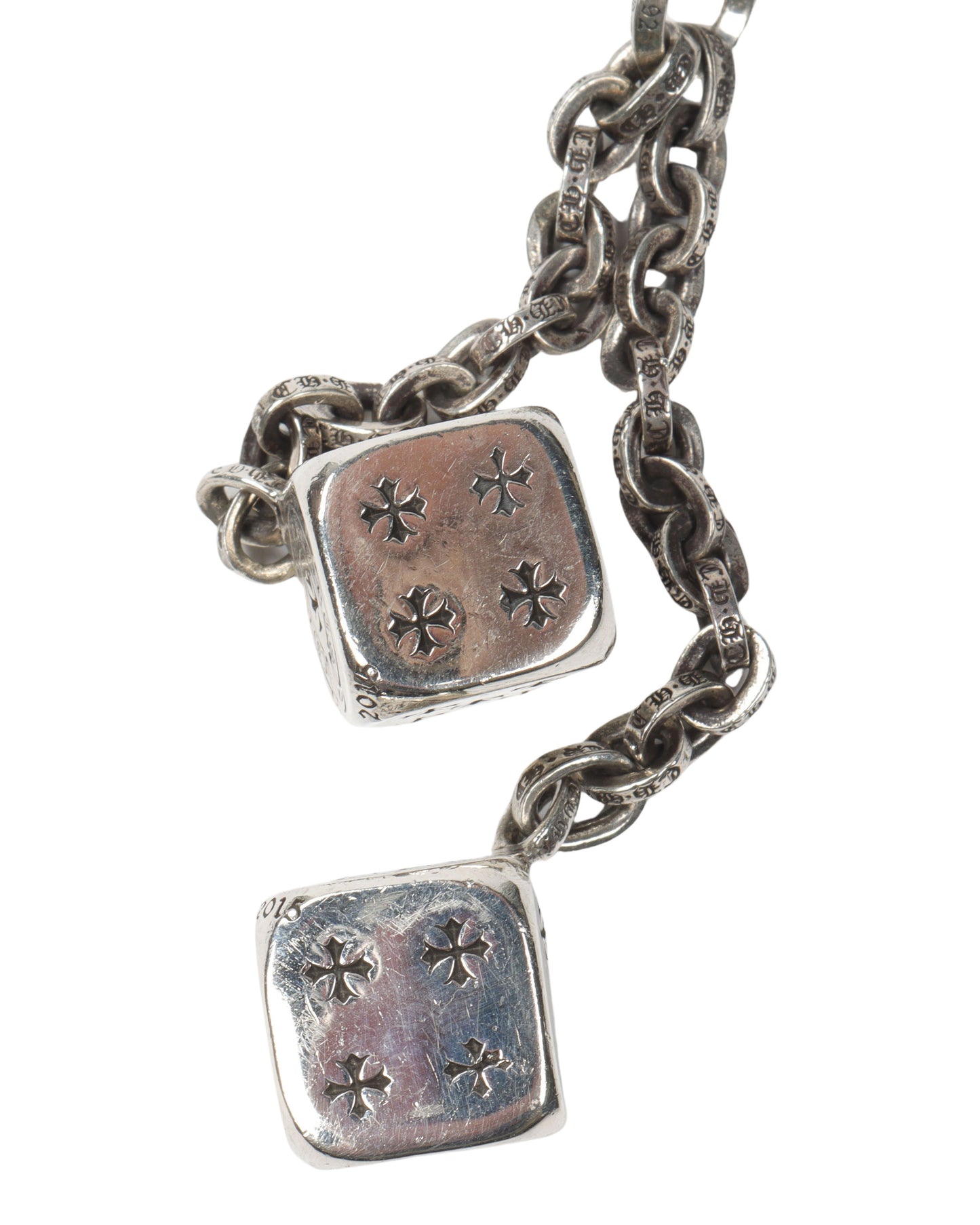 Silver Dice Keychain Clip