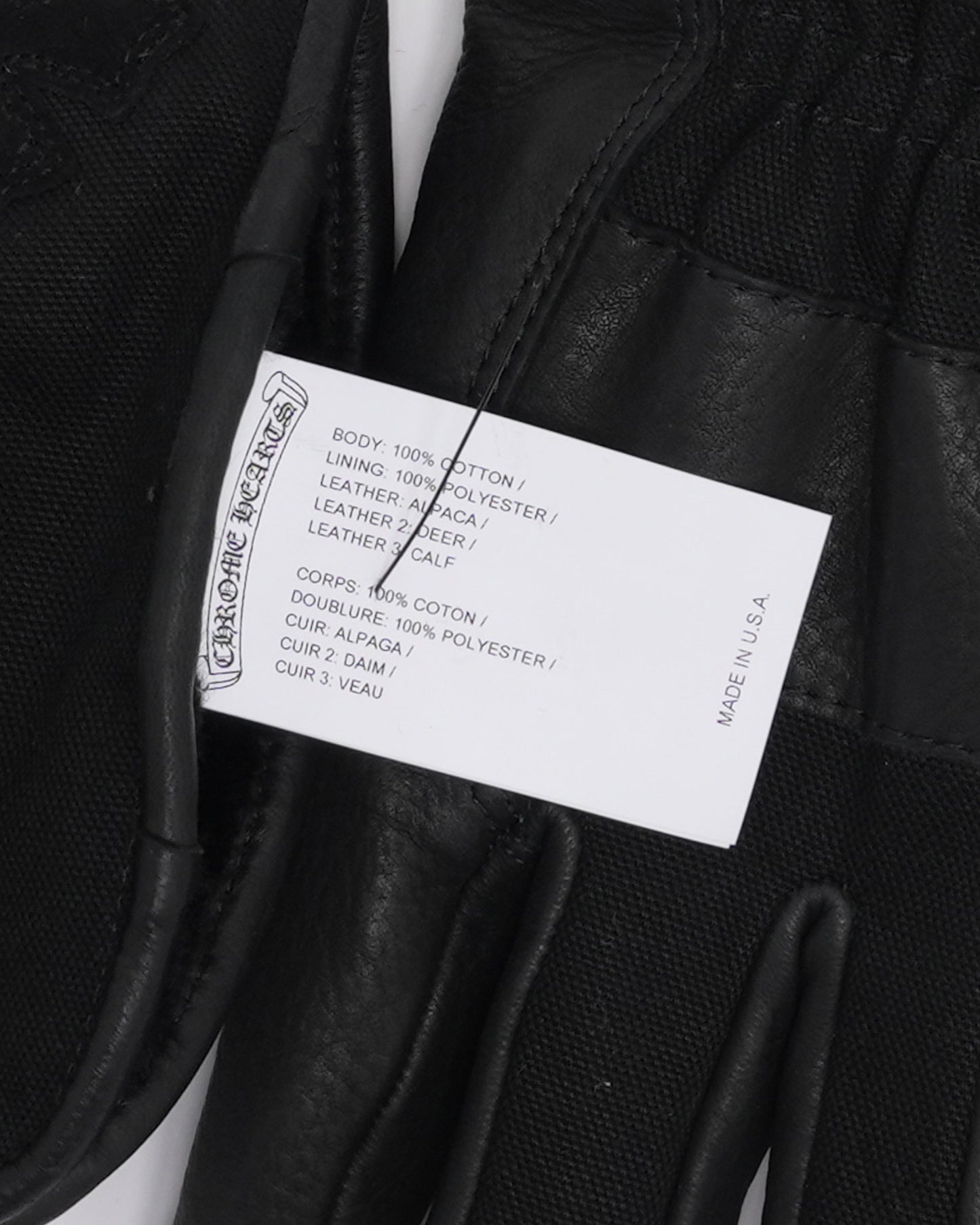 Cross Patch Leather Motorcycle Gloves