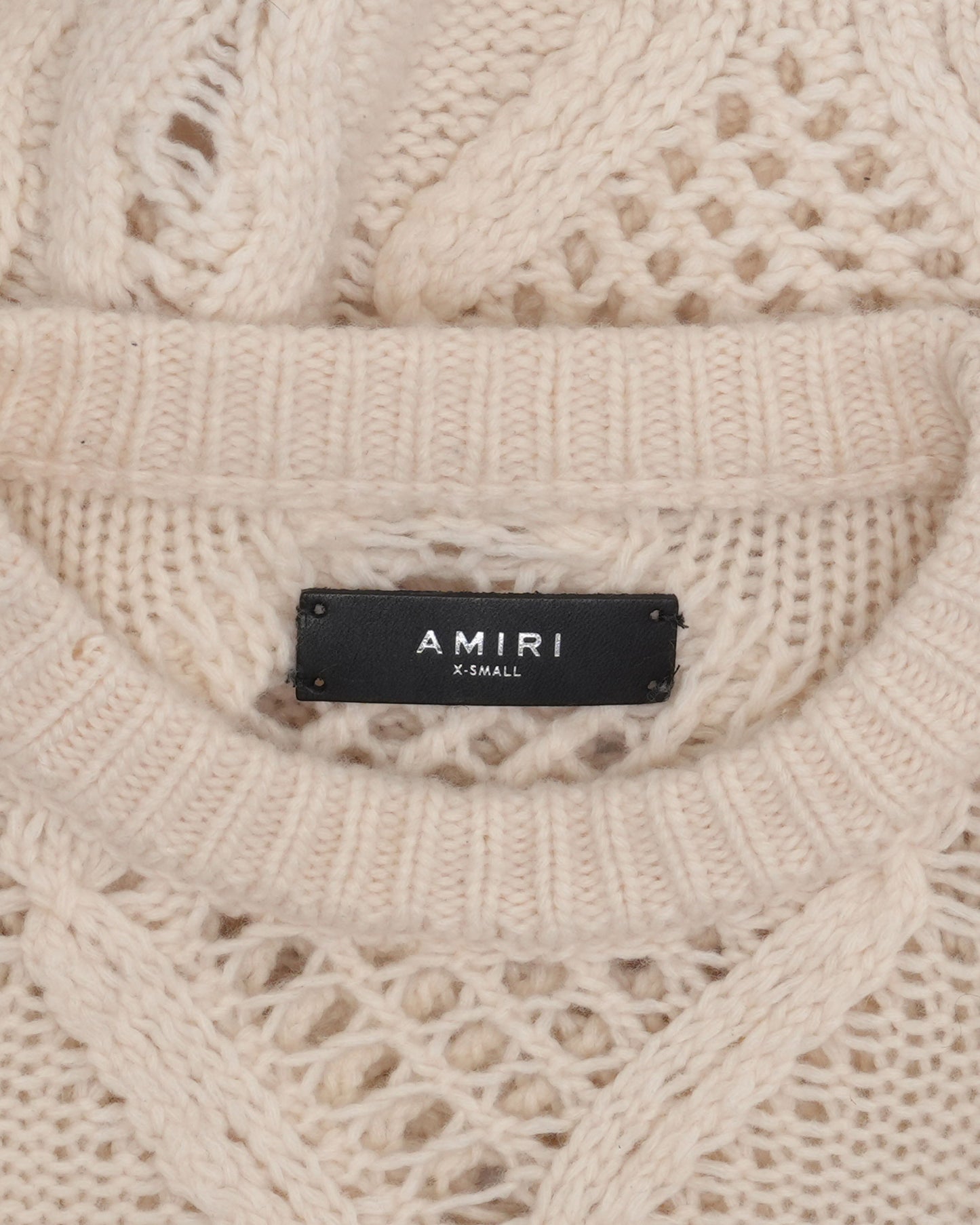 Distressed Cable Knit Sweater