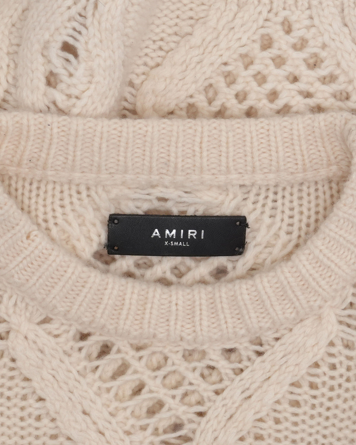 Distressed Cable Knit Sweater