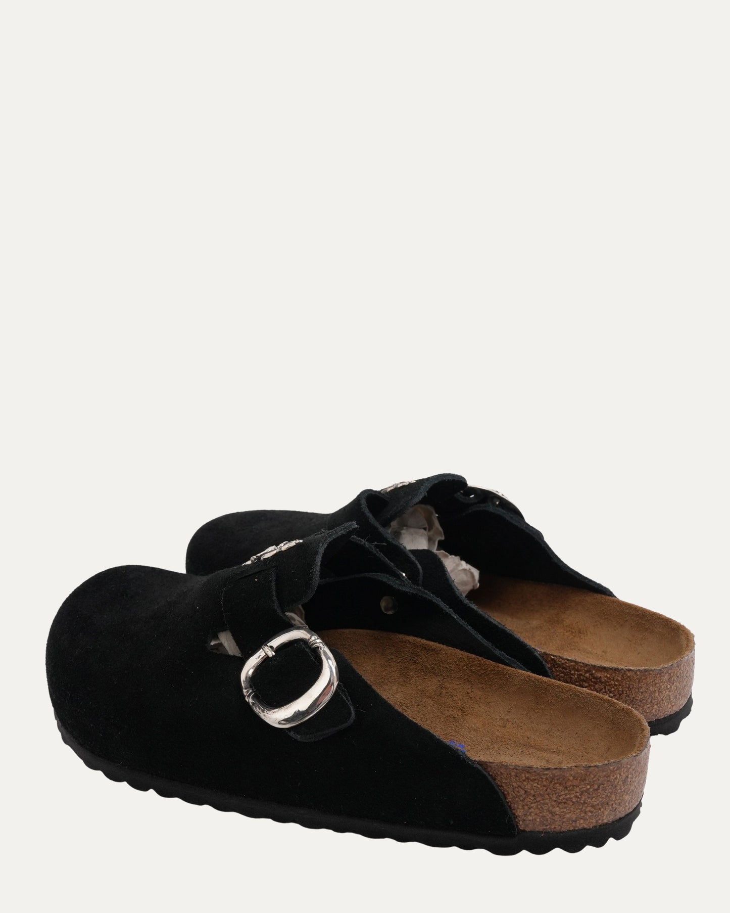 Dagger Embellished Birkenstock Boston Suede Mule