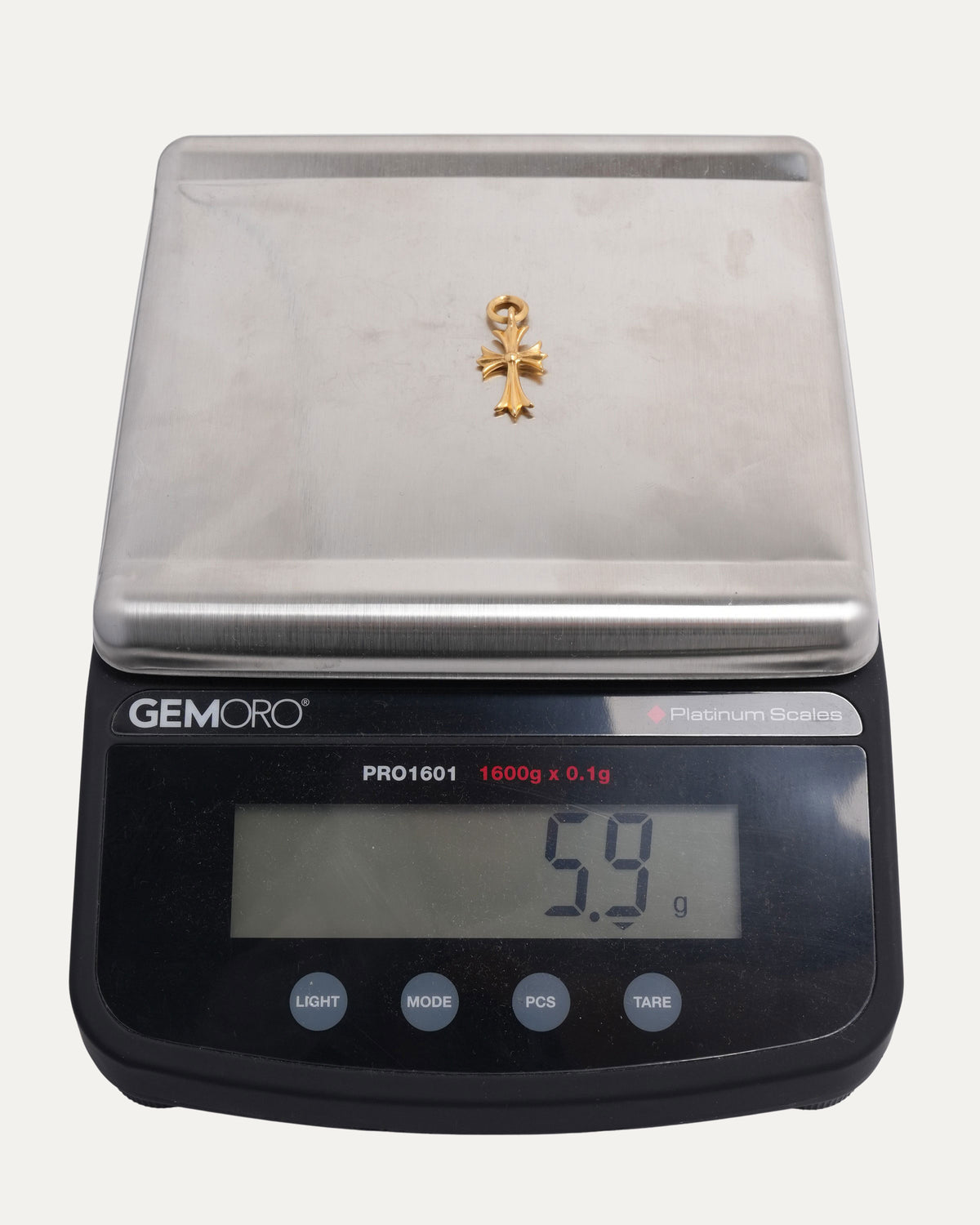 22k Gold Tiny Cross w/ B Ring