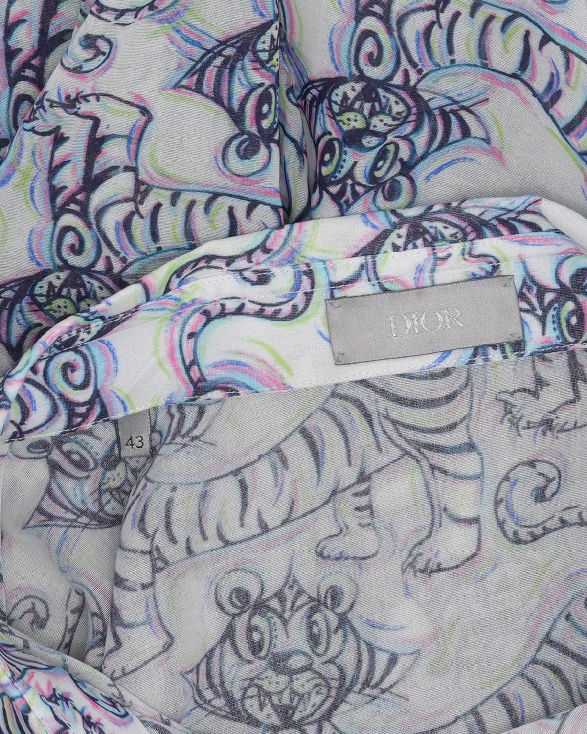 Kenny Scharf Tiger Print Short Sleeve Shirt