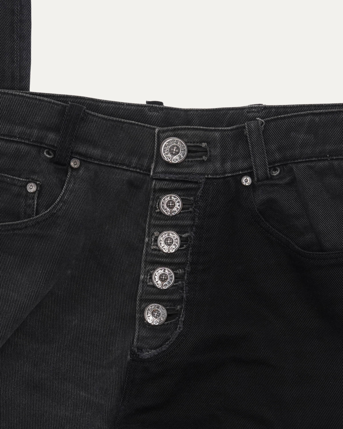 Exposed Fly Fleur Knee Jeans