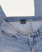 Released Hem Slit Distressed Jeans