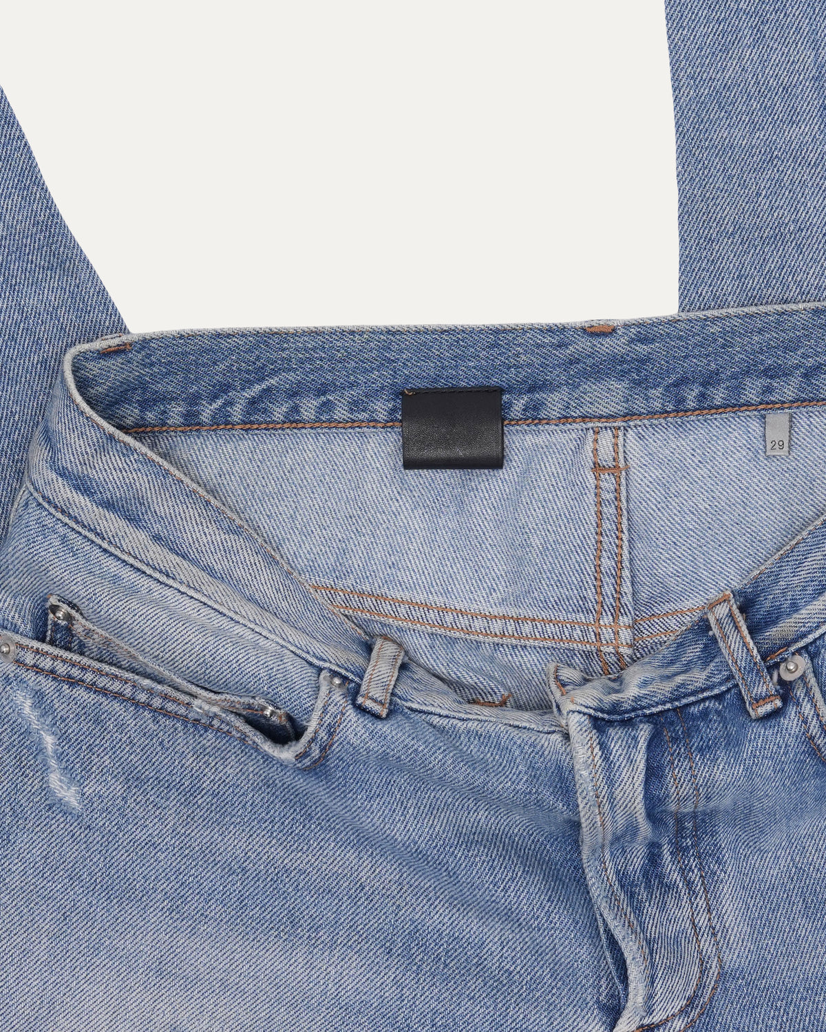 Released Hem Slit Distressed Jeans