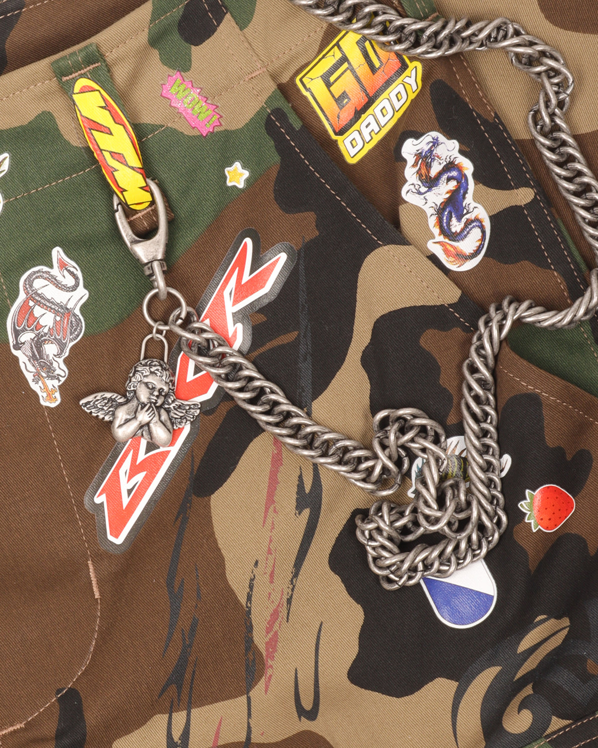 FW19 Camouflage Sticker Cargo Pants
